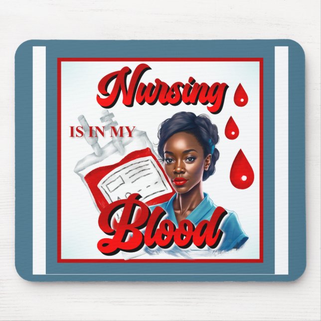 Cute Nurse Pinup i mitt blod Musmatta (Framsidan)