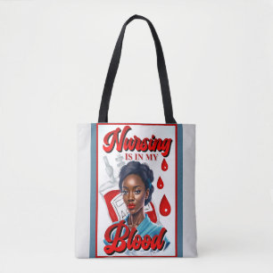 Cute Nurse Pinup i mitt blod Tygkasse
