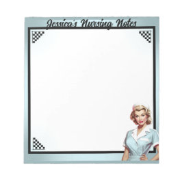 Cute Nurse Pinup_ Kärlek Anteckningsblock