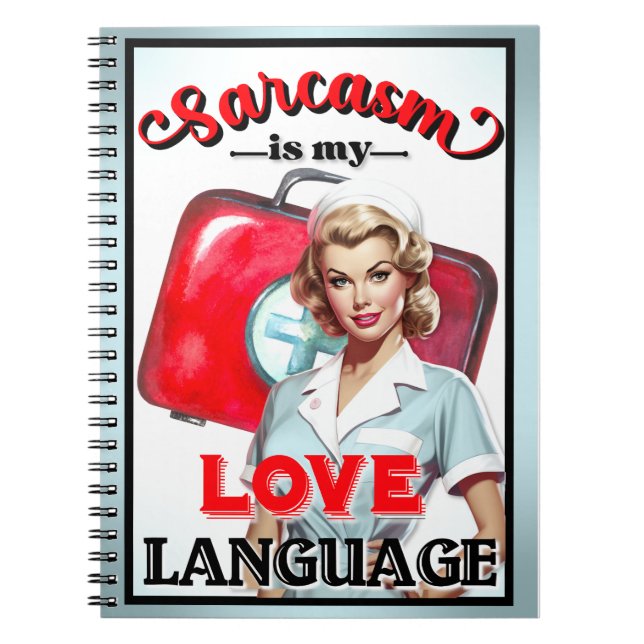 Cute Nurse Pinup_ Kärlek Anteckningsbok (Framsidan)