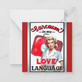 Cute Nurse Pinup_ Kärlek Anteckningskort