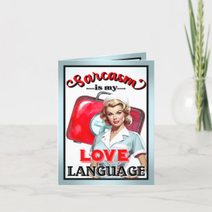 Cute Nurse Pinup_ Kärlek Tack Kort