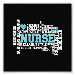 Cute Nurse RN LVN Sjuksköterskeskola Fototryck