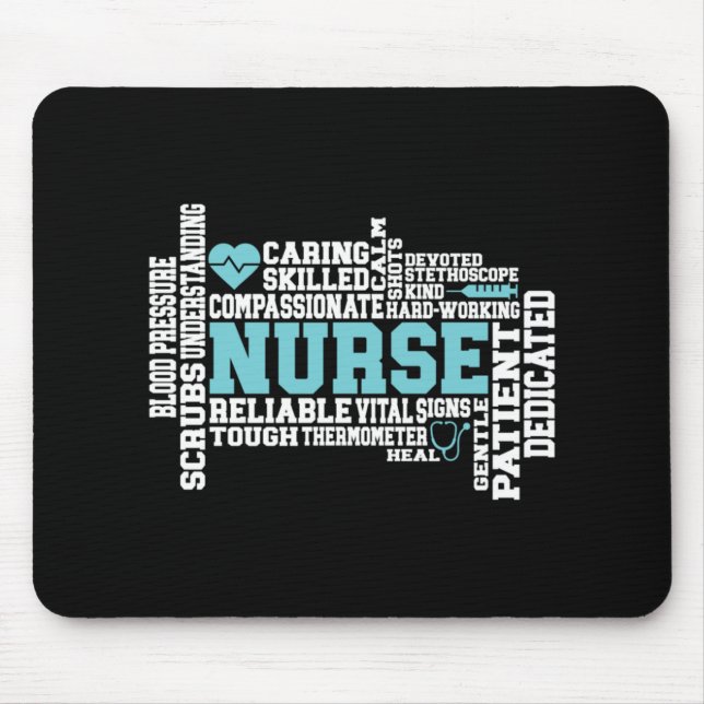 Cute Nurse RN LVN Sjuksköterskeskola Musmatta (Framsidan)