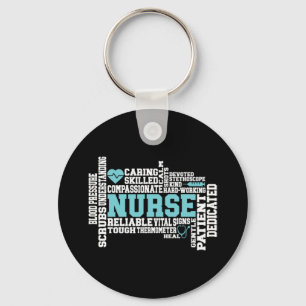 Cute Nurse RN LVN Sjuksköterskeskola Nyckelring