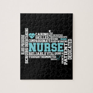 Cute Nurse RN LVN Sjuksköterskeskola Pussel