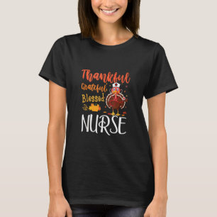 Cute Nurse Turkey Doktor tacksamt välsignad Lyckli T Shirt