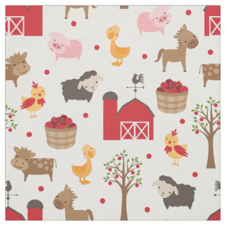 Cute Nursery Barn och Boskap Tyg