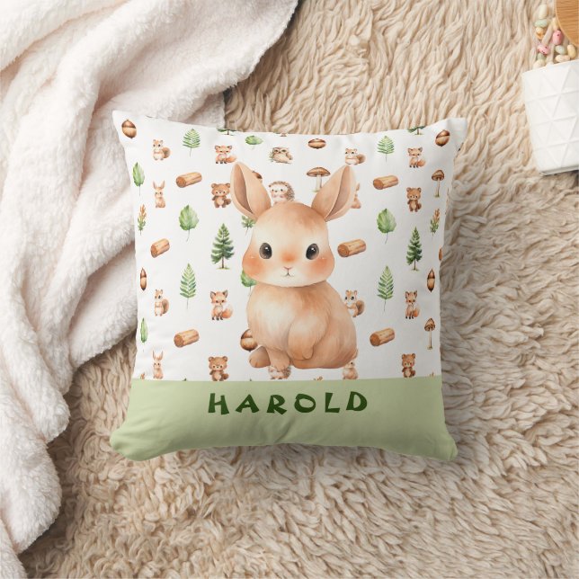 Cute Nursery Rabbit Kudde (Filt)