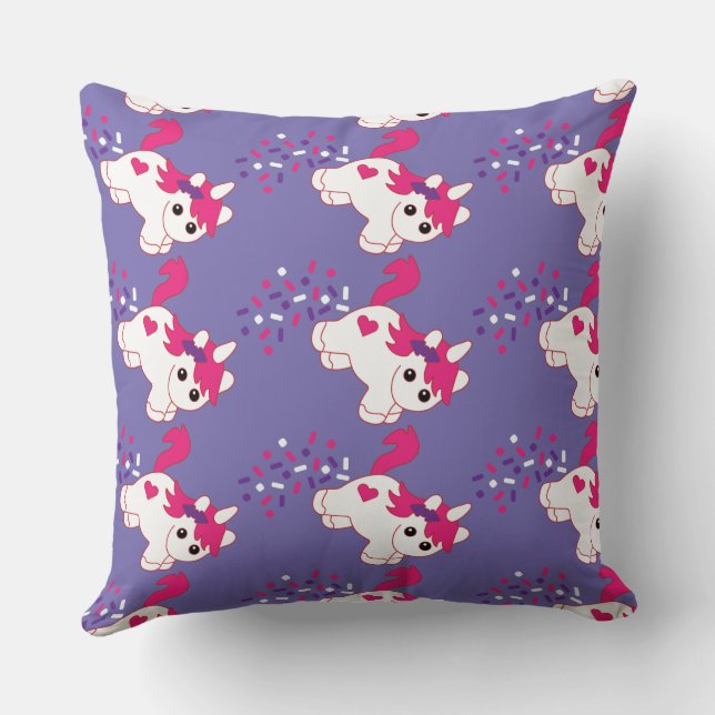 Cute Nursery Unicorn Decor Cushion Kudde (Baksida)