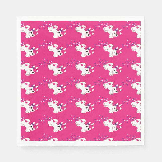 Cute Nursery Unicorn Decor Pappersservett (Framsidan)