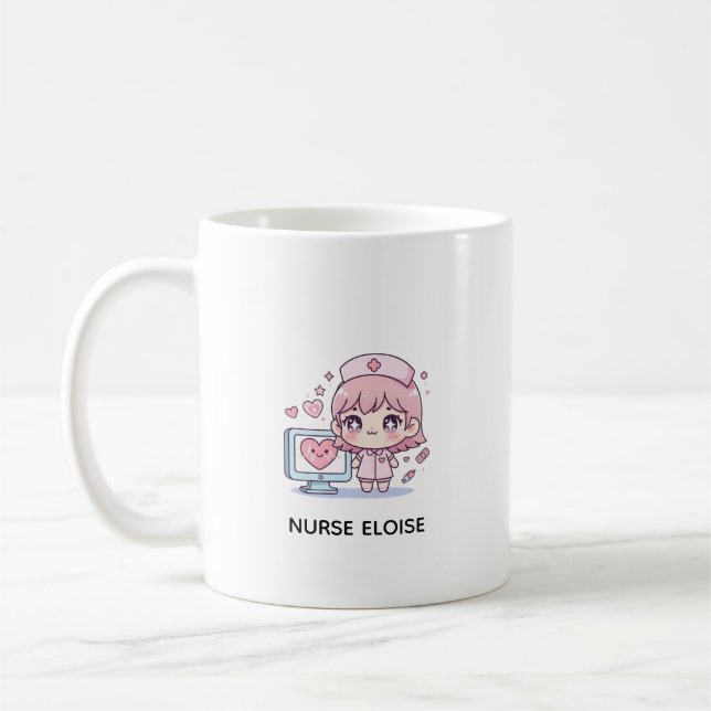Cute Nurses & Healthcare Heroes  Kaffemugg (Vänster)