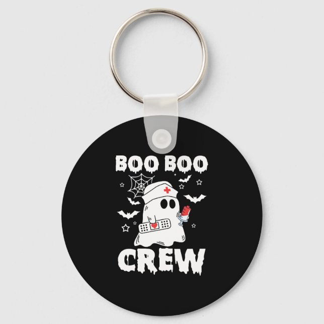 Cute Nursing Boo Crew Halloween Nurse Ghost Nyckelring (Framsida)