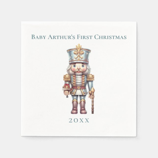 Cute Nutcracker Baby 1st jul Pappersservett (Framsidan)