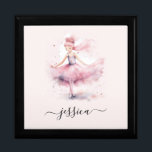 Cute nutcracker ballerina script namn minnesask<br><div class="desc">Cute nutcracker ballerina-skript med namn-presentlåda. Anpassa namn.</div>