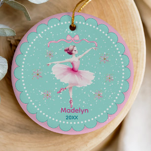 Cute Nutcracker ballerina sockerplommon fairy Julgransprydnad Keramik