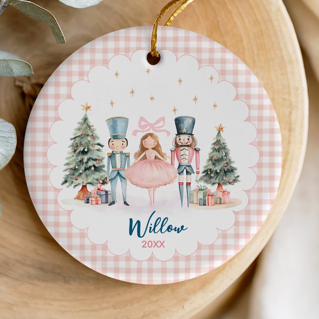 Cute Nutcracker festive ballerina helgdag keepsaké Julgransprydnad Keramik (Skapare uppladdad)