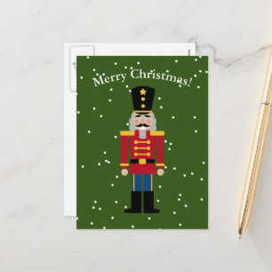 Cute nutcracker illustration julkort helg vykort