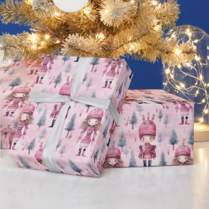 Cute Nutcracker-jul Mönster Presentpapper