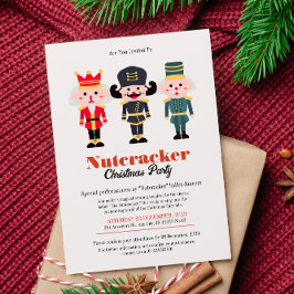 Cute Nutcracker-jul Party Inbjudningar
