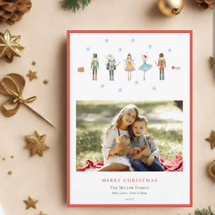 Cute nutcracker-soldater Foto-jul Julkort