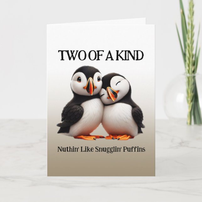 Cute Nuthin som Snugglin'Puffins Tack Kort (Framsida)