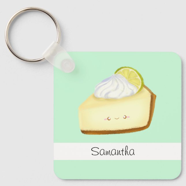 Cute Nyckel Lime Paj Nyckelring (Framsida)