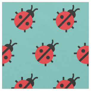 Cute Nyckelpiga Kid Baby Nursery Kryp Insekt Teal Tyg