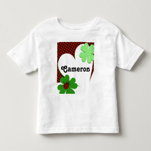 Cute Nyckelpiga & Klöver Löv 1:a födelsedag T Shirt