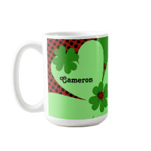 Cute Nyckelpiga och Klöver Löv Namn