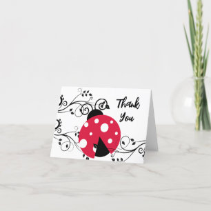 Cute Nyckelpiga Tackkort Ladybug