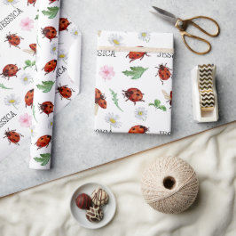 Cute Nyckelpigas Gift Presentpapper