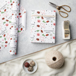 Cute Nyckelpigas Gift Presentpapper