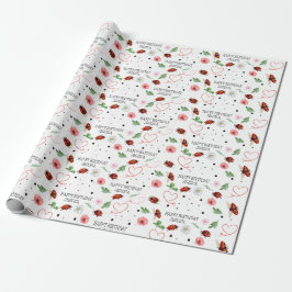Cute Nyckelpigas Gift Presentpapper
