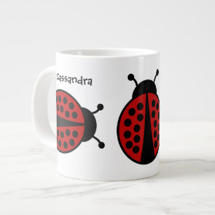 Cute-nyckelpigor runt jumbo mugg