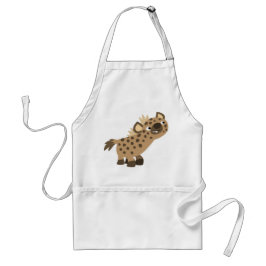 Cute Nyfiken Tecknad Hyena Apron Förkläde