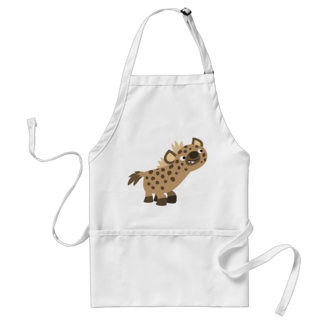 Cute Nyfiken Tecknad Hyena Apron Förkläde (Framsidan)
