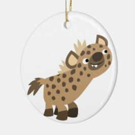 Cute Nyfiken Tecknad Hyena Ornament