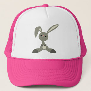 Cute Nyfiken Tecknad Kanin Hat Truckerkeps