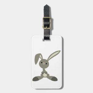 Cute Nyfiken Tecknad - kanin - luggage-tagg Bagagebricka