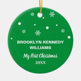 Cute Nyfödd bebis Första julen Nyfödd Anpassningsb Julgransprydnad Keramik