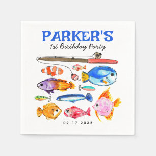 Cute O-Fish-al Reel Roligt Borta Fish FishFishing  Pappersservett