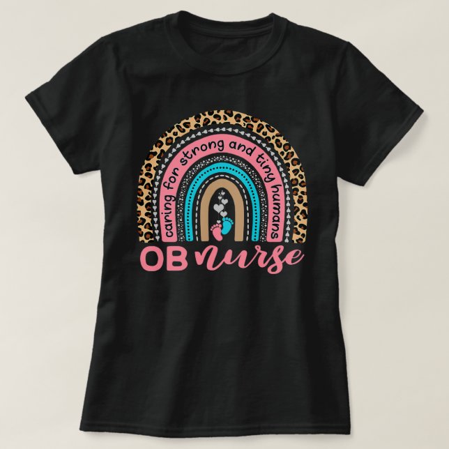 Cute OB Nurse Rainbow - Obstetrics - OB Gyn - T Shirt (Design framsida)