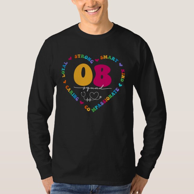 Cute OB Nurse Squad School Appreciation Nursing T Shirt (Framsida)