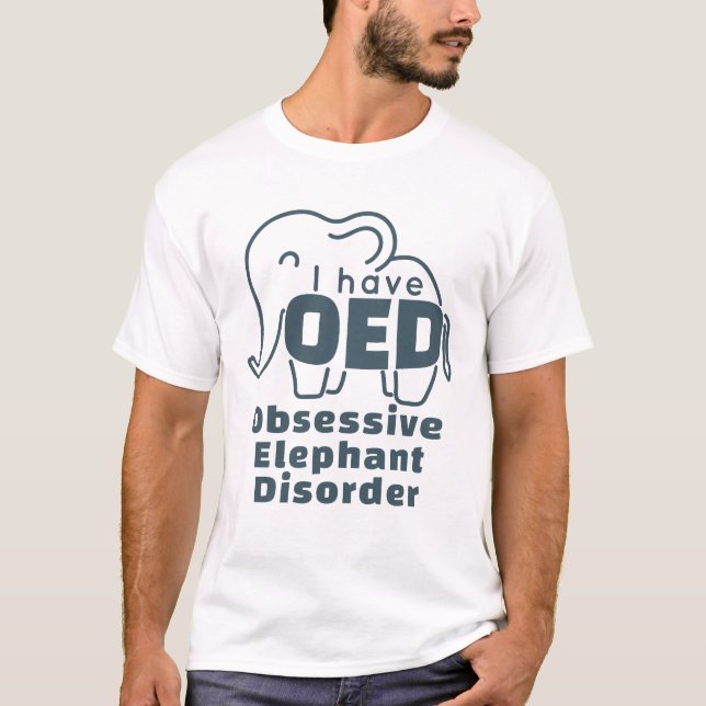 Cute Obsessive Elefant Disorder  T Shirt (Framsida)