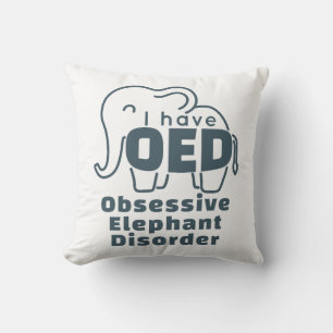 Cute Obsessive Elefant Störning Kudde
