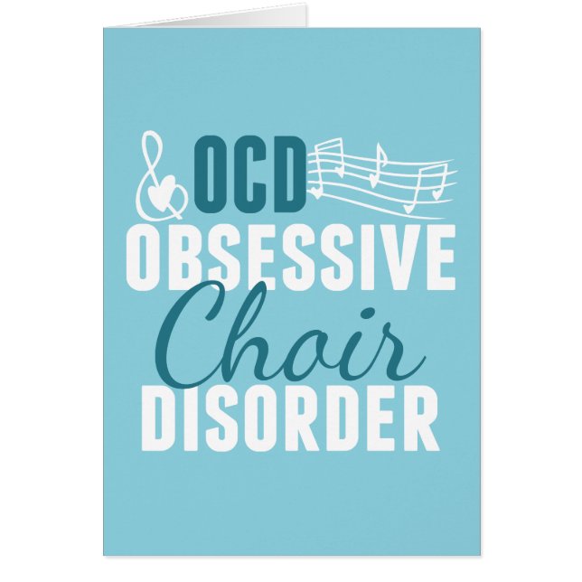 Cute Obssing Choir Disorder Card Hälsningskort (Framsidan)