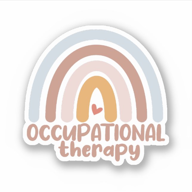 Cute Occupation Therapy OT Rainbow Klistermärken (Framsida)