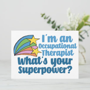 Cute Occupational Therapist Superhjälte Kort
