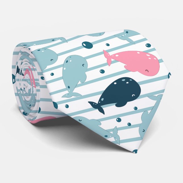 Cute Ocean CreatSea Life Neck Tie Slips (Rullad)